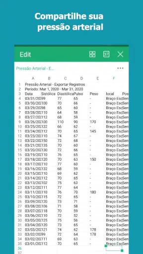 Rastreador de Pressão Arterial screenshot
