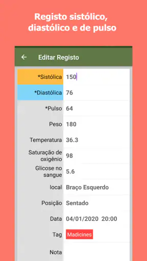 Rastreador de Pressão Arterial screenshot