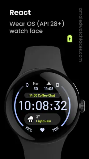 React: Watch face screenshot