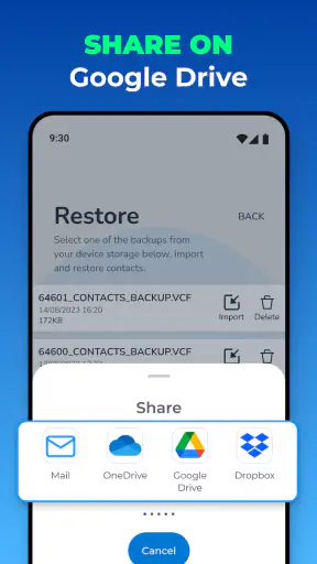 Recuperar contatos & Backup screenshot