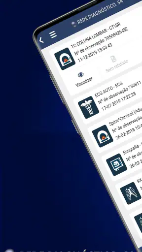 Rede diagnóstico clínicas screenshot