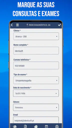 Rede diagnóstico clínicas screenshot