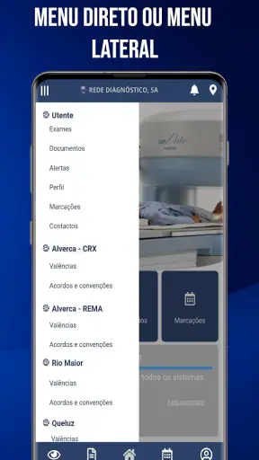 Rede diagnóstico clínicas screenshot