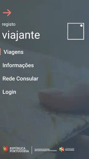 Registo Viajante screenshot