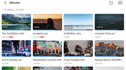 Reprodutor de vídeo Full HD screenshot