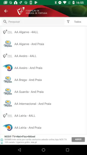 Resultados Andebol Portugal screenshot