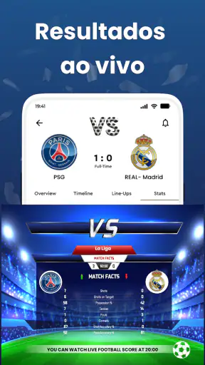 Resultados de futebol ao vivo screenshot