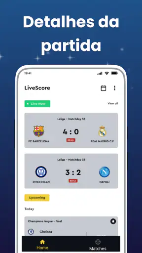 Resultados de futebol ao vivo screenshot