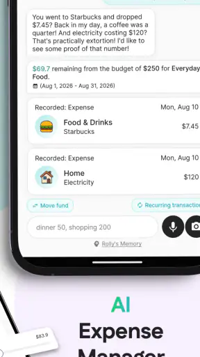 Rolly: AI Budget Money Tracker screenshot