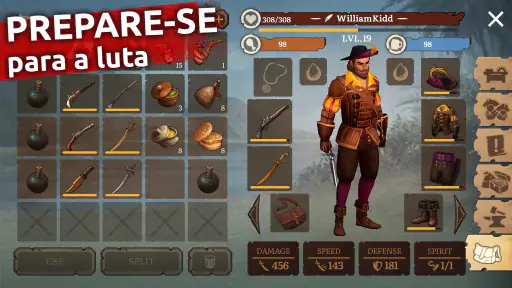 RPG de sobrevivência pirata screenshot