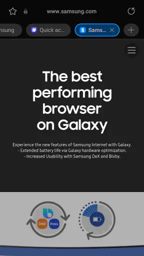 Samsung Internet Browser screenshot