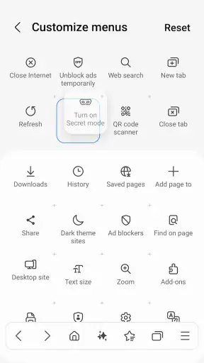 Samsung Internet Browser screenshot