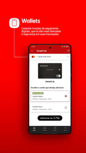 Santander Way: App de cartões screenshot