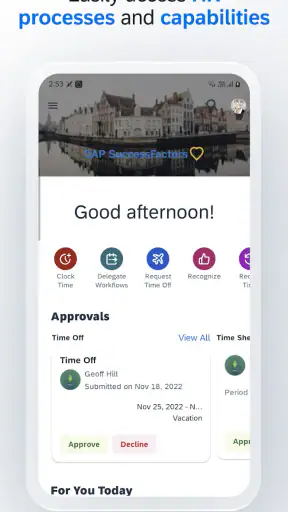 SAP SuccessFactors Mobile screenshot