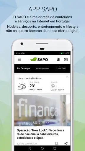 SAPO screenshot