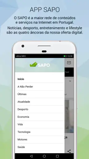 SAPO screenshot