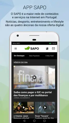SAPO screenshot