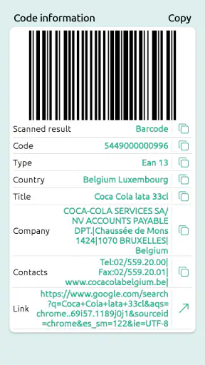 Scanner de Códigos de Barras screenshot