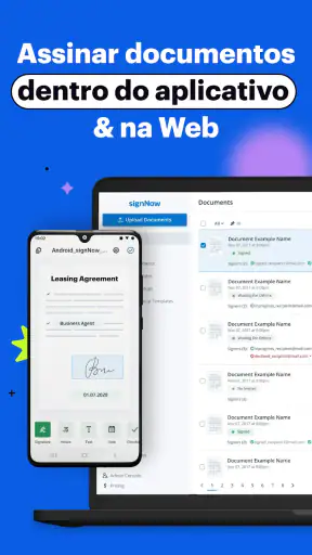 signNow Assinar documentos PDF screenshot