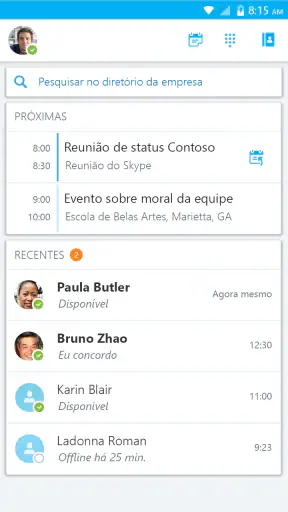 Skype for Business for Android screenshot