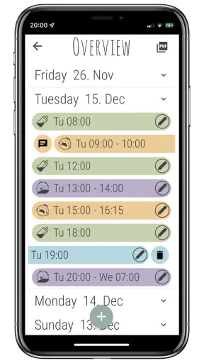 Sleep Log 2.0: Baby tracker screenshot