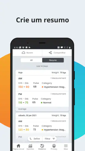 SmartBP Pressão Arterial screenshot