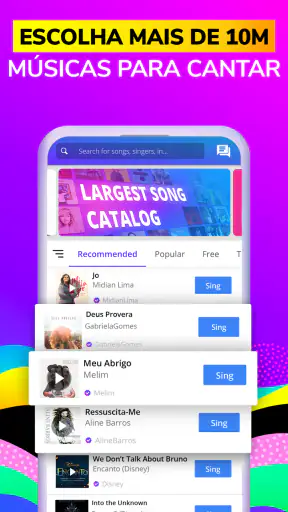 Smule: Karaoke & Grave Músicas screenshot