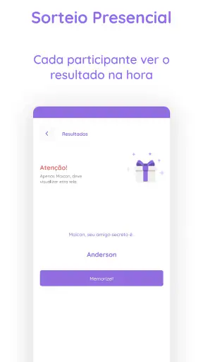 Sorteio Amigo Secreto screenshot