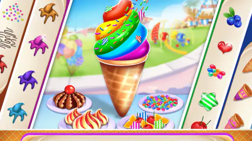sorvete cone Bolinho cozimento screenshot