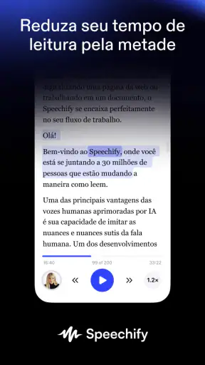 Speechify: Leitor de Voz IA screenshot