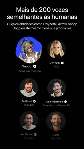 Speechify: Leitor de Voz IA screenshot