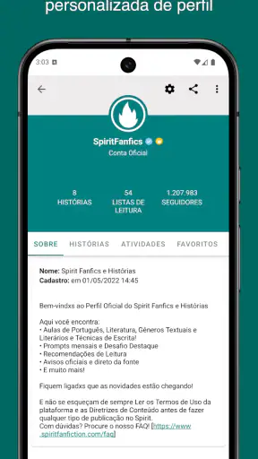 Spirit Fanfics e Histórias screenshot