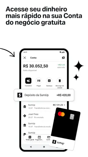 SumUp: maquininha, pix, conta screenshot