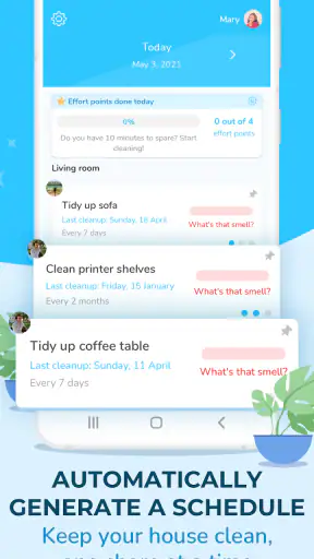 Sweepy: Home Cleaning Schedule screenshot