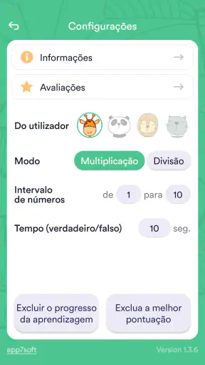 Tabuada. Jogo de multiplicação screenshot
