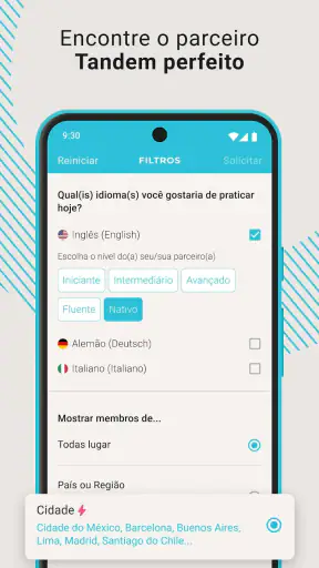 Tandem: intercâmbio de idiomas screenshot