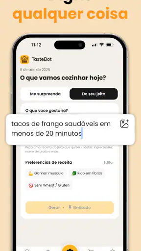 TasteBot: Receitas com IA screenshot