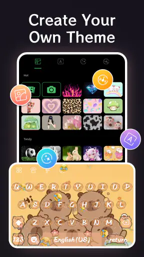 Teclado Neon Red Heartbeat screenshot