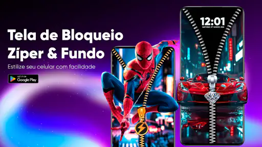 Tela de Bloqueio Zíper & Fundo screenshot