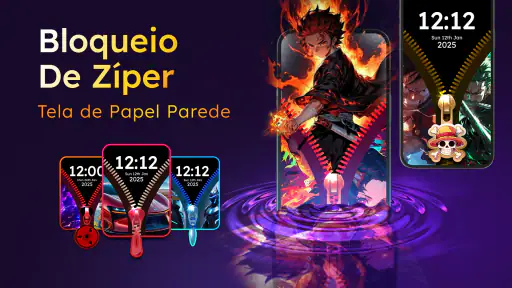 Tela de Bloqueio Zíper Tema screenshot