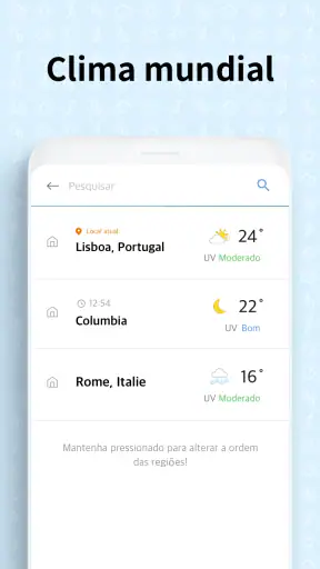 Tela do Clima screenshot