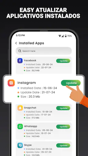 Telefone Software Atualiza App screenshot