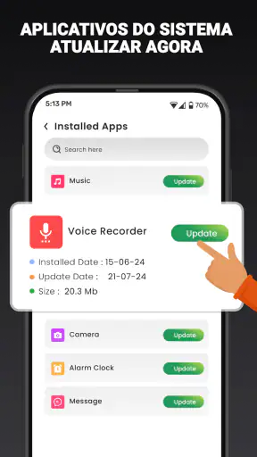 Telefone Software Atualiza App screenshot