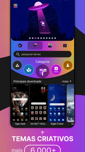 Temas screenshot