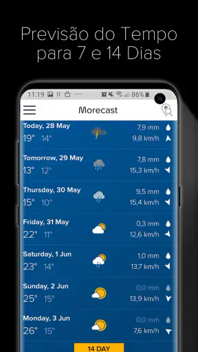 Tempo, Radar, Widget: Morecast screenshot