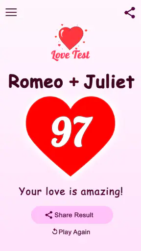 Teste de Amor e Calculadora screenshot