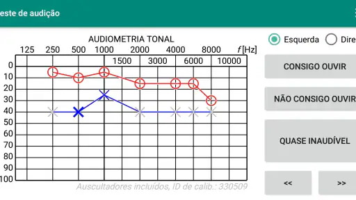 Teste de audição screenshot