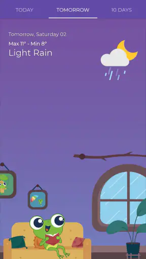 The Frog: Aplicativo de clima screenshot
