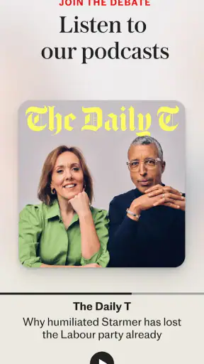 The Telegraph UK Latest News screenshot
