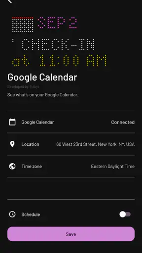 Tidbyt screenshot